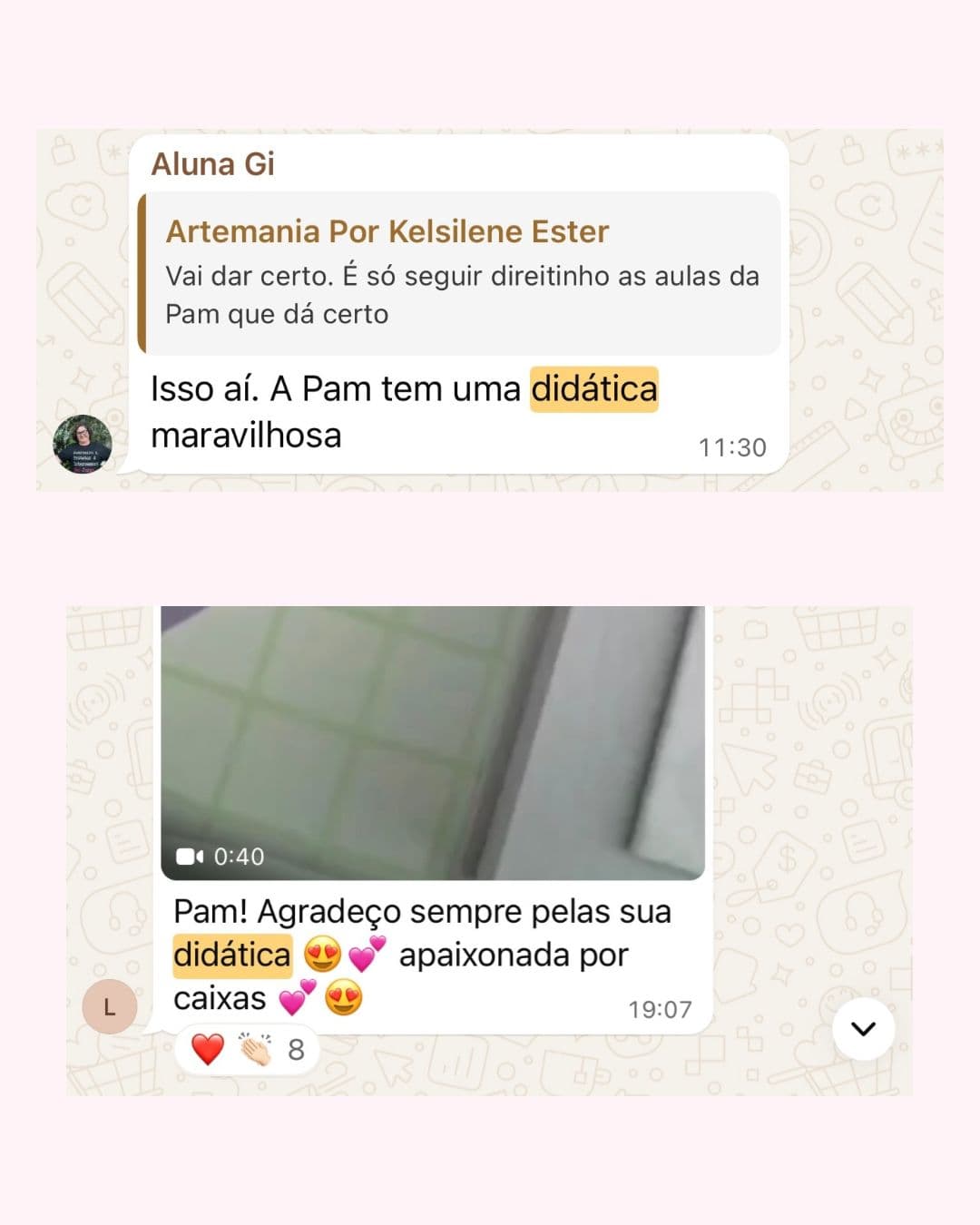 Depoimento de aluna 9