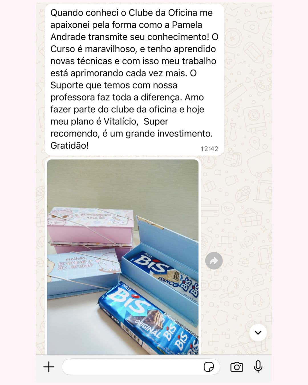 Depoimento de aluna 3